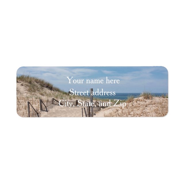 Étiquette Dunes de sable et plage (Devant)