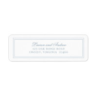 Dusty Blue Modern Minimalist Adresse de retour