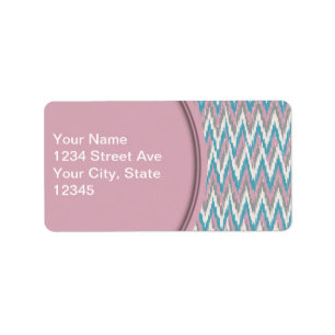 Étiquette Dusty rose et bleu iKat