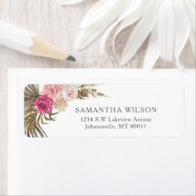 Dusty Rose Floral Boho Mariage