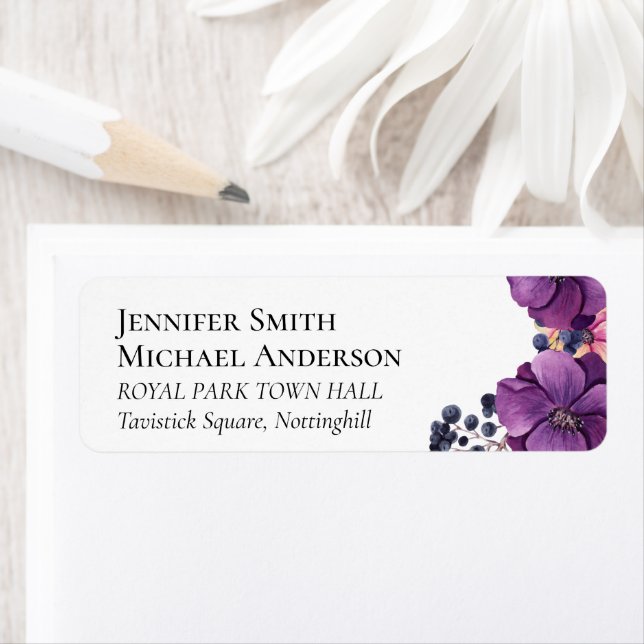 Étiquette Dynastie violette Dark Flork Budget Mariage articl (En situation)