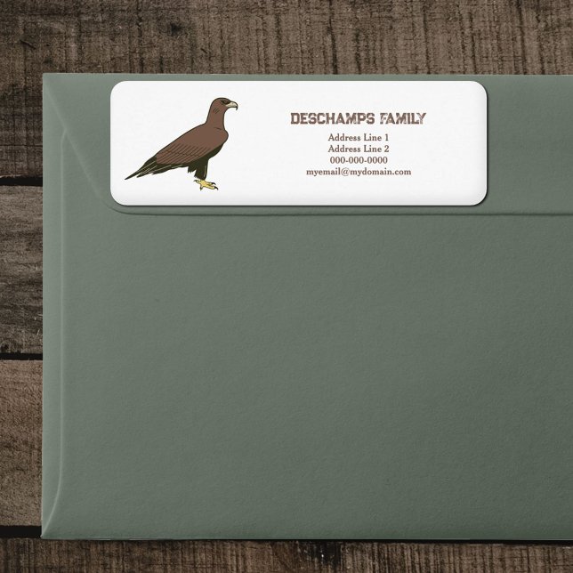 Étiquette Eagle d'or - Adresse de retour (Golden Eagle Return Address Label)