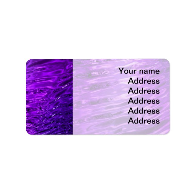 Étiquette Eau pourpre (Devant)