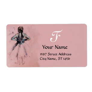 ÉTIQUETTE ÉCOLE DE DANSE, BALLERINA BALLET DANCER EN ROSE
