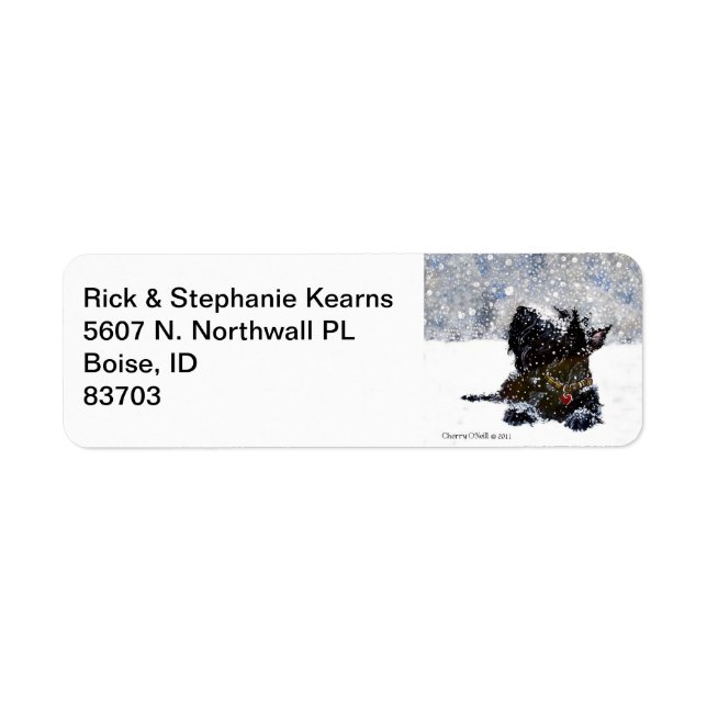 Étiquette Ecosse en neige (Devant)