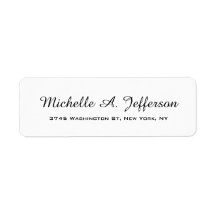 Étiquette Écriture manuscrite classique Blanc tendance créat