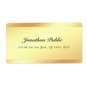 Étiquette Écriture manuscrite Script Elegant Gold Profession