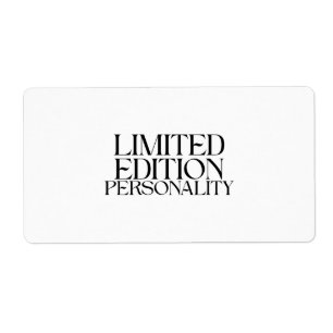 Étiquette Édition Limitée Personnalité Expédition d'Entrepri
