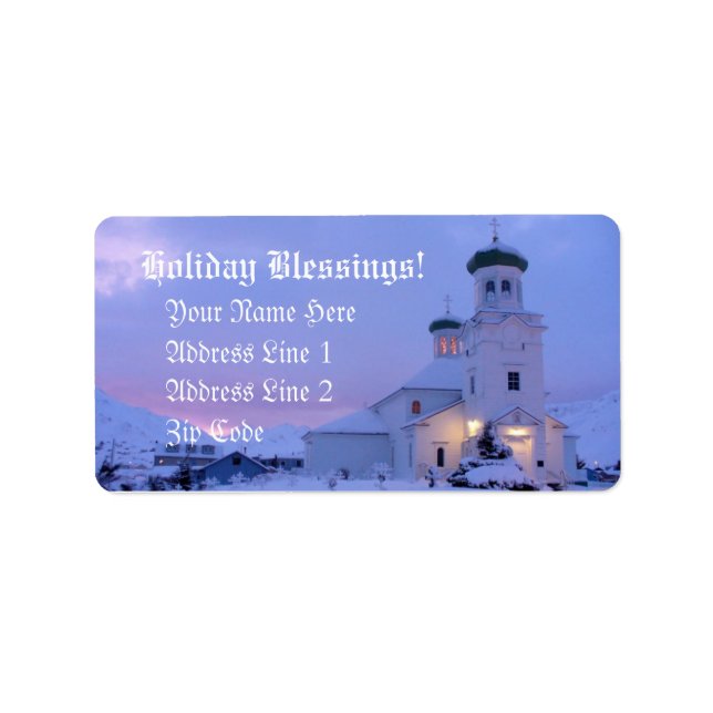 Étiquette Église orthodoxe russe à Noël (Devant)