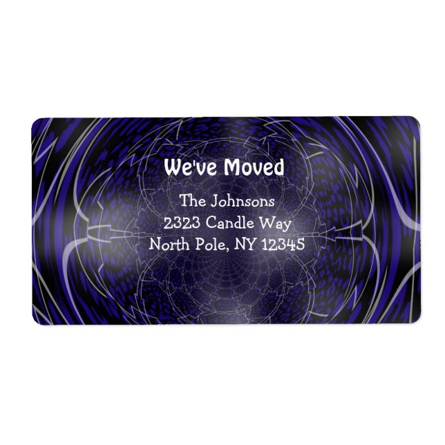 Étiquette Électrification Conception Fractale Nouvelle adres (Devant)