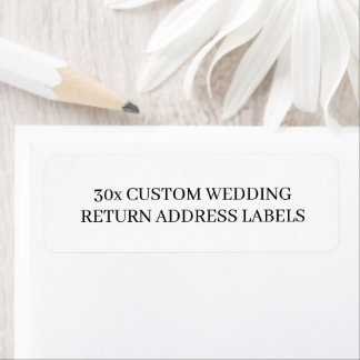 Étiquette Élégant 30 x Mariage régulier personnalisé Adresse