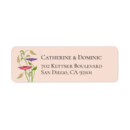 Étiquette Élégant Art Nouveau Mariage Beige Adresse de retou