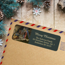 Élégant Botticelli Christian Christmas Adresse