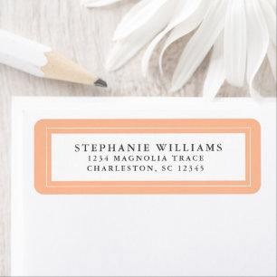 Étiquette Élégant calligraphie de mariage RSVP pêche tendanc