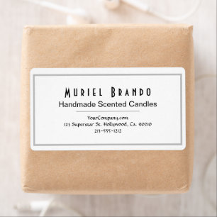 Étiquette Elegant Candle Company V3 Adresse de retour Label