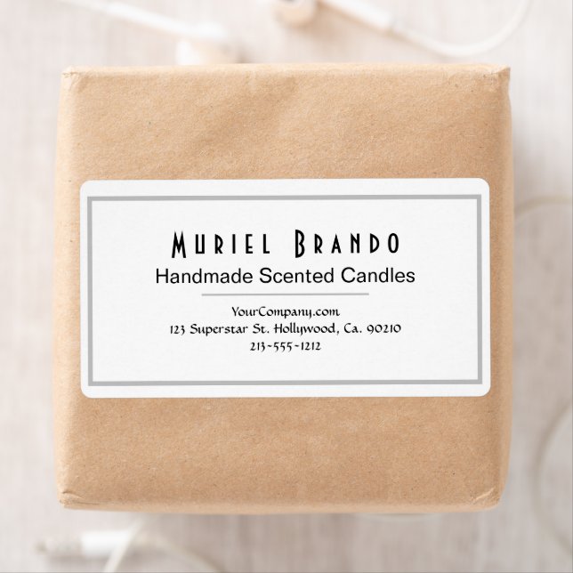 Étiquette Elegant Candle Company V3 Adresse de retour Label (En situation)