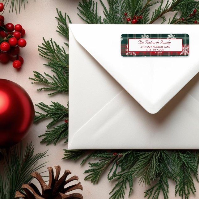 Étiquette Élégant Classic Snowflakes Holiday hiver retour (Elegant Classic Snowflakes Holiday winter return Label)