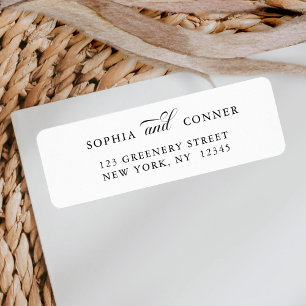 Étiquette Elegant Classy Calligraphy Adresse de retour