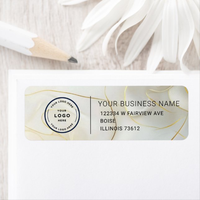 Étiquette Elegant Custom Business Return Address Label (En situation)