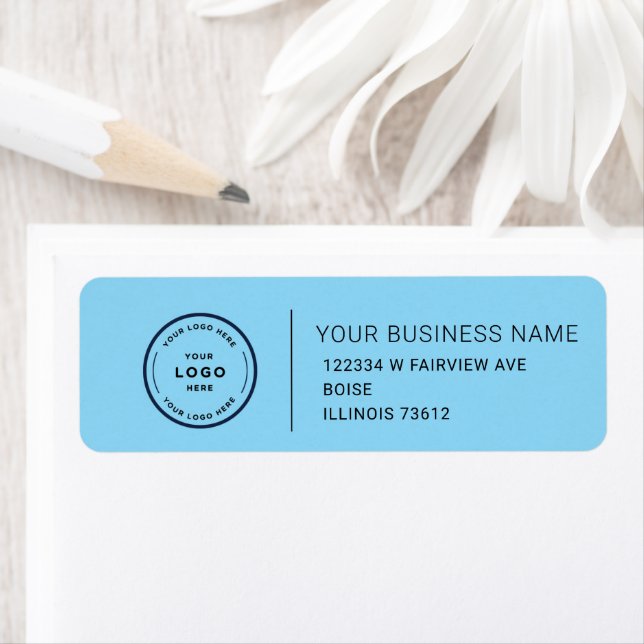 Étiquette Elegant Custom Business Return Address Label (En situation)