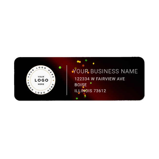 Étiquette Elegant Custom Business Return Address Label (Devant)