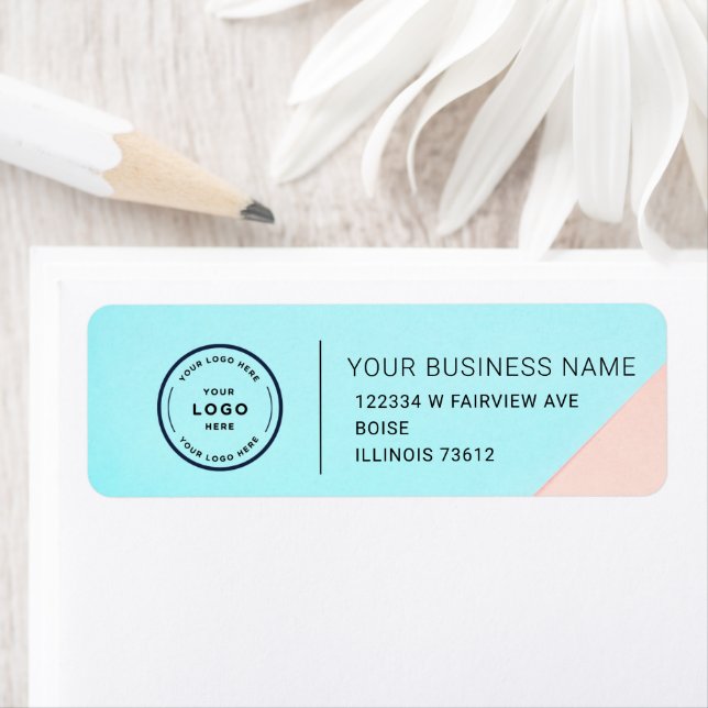 Étiquette Elegant Custom Business Return Address Label (En situation)