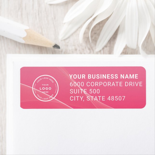Étiquette Elegant Custom Business Return Address Label (En situation)