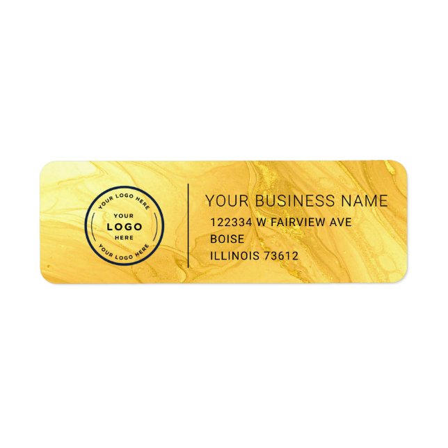 Étiquette Elegant Custom Business Return Address Label (Devant)