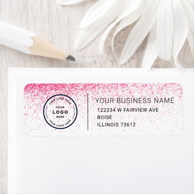 Étiquette Elegant Custom Business Return Address Label (En situation)