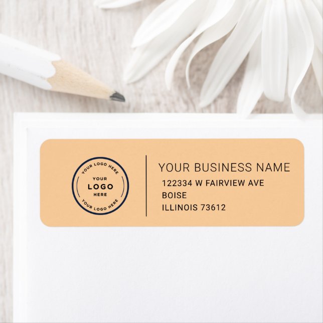 Étiquette Elegant Custom Business Return Address Label (En situation)