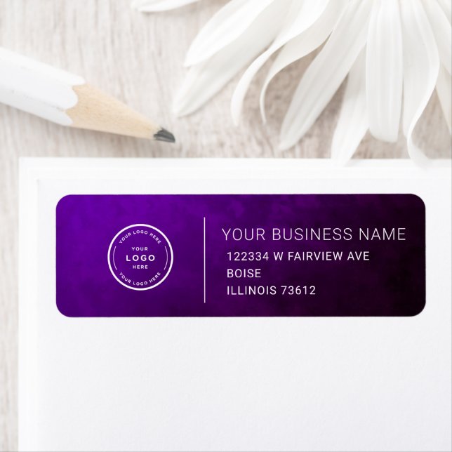 Étiquette Elegant Custom Business Return Address Label (En situation)