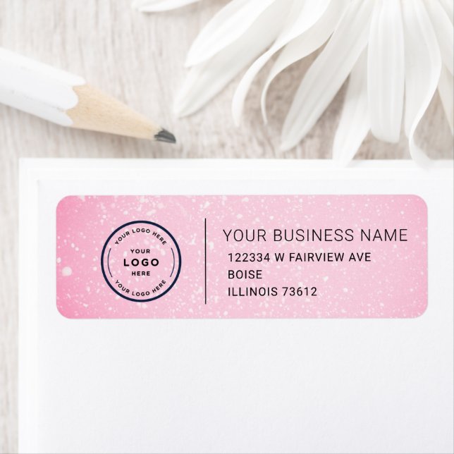 Étiquette Elegant Custom Business Return Address Label (En situation)