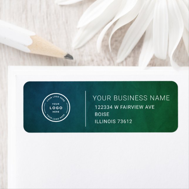 Étiquette Elegant Custom Business Return Address Label (En situation)