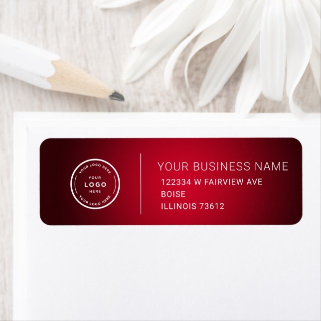 Étiquette Elegant Custom Business Return Address Label (En situation)