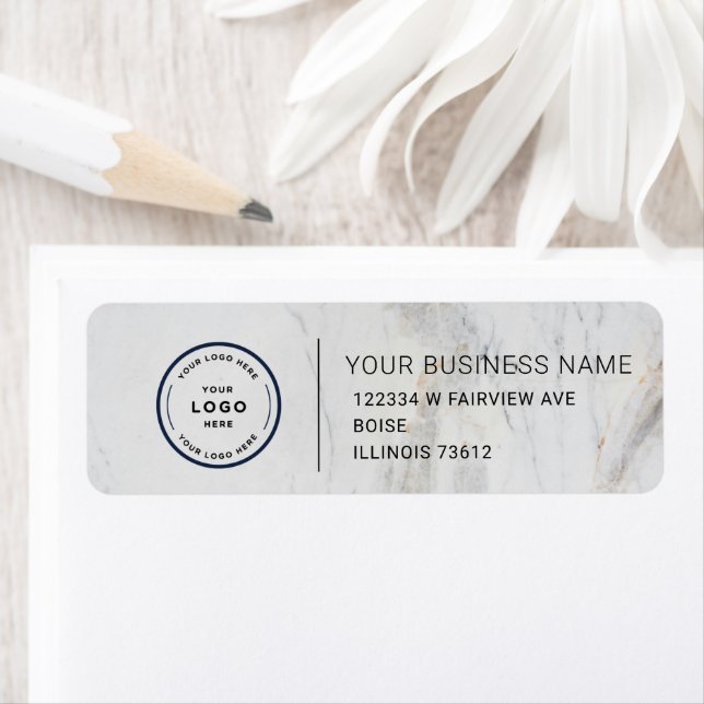 Étiquette Elegant Custom Business Return Address Label (En situation)