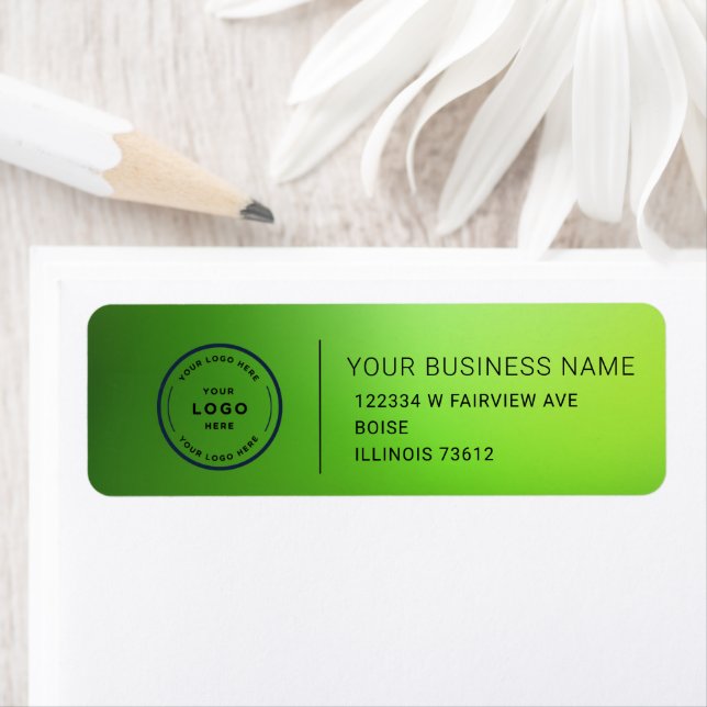 Étiquette Elegant Custom Business Return Address Label (En situation)