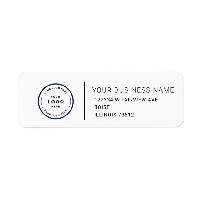 Étiquette Elegant Custom Business Return Address Label (Devant)