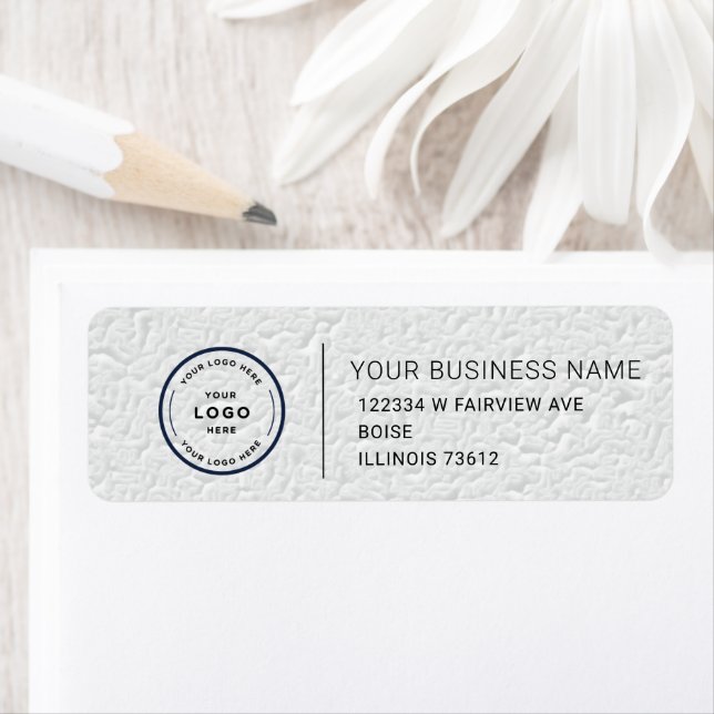 Étiquette Elegant Custom Business Return Address Label (En situation)
