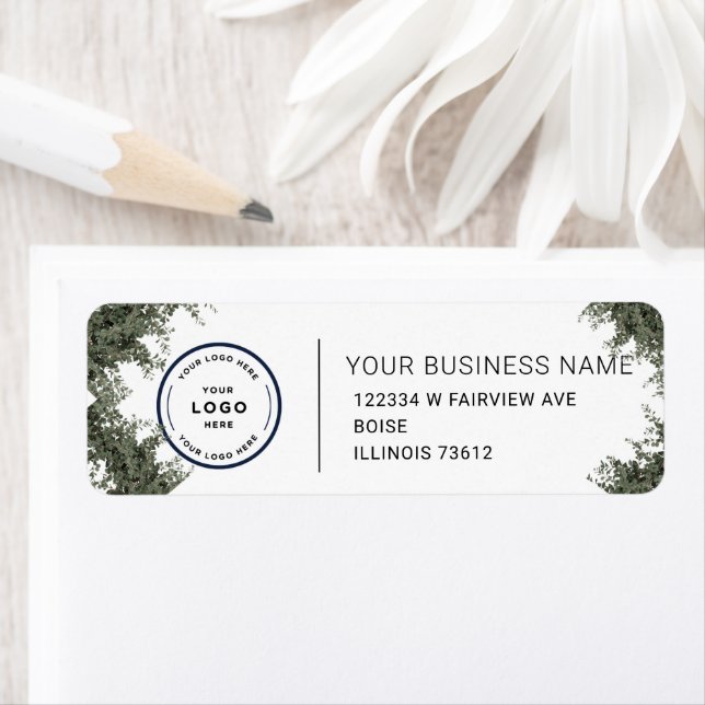 Étiquette Elegant Custom Business Return Address Label (En situation)