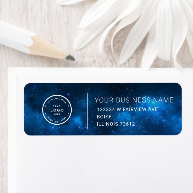 Étiquette Elegant Custom Business Return Address Label (En situation)