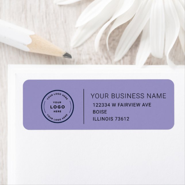 Étiquette Elegant Custom Business Return Address Label (En situation)