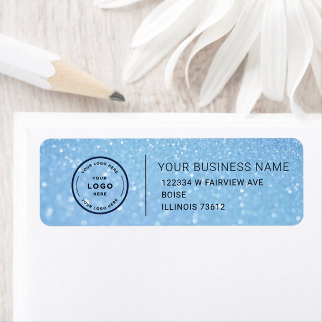 Étiquette Elegant Custom Business Return Address Label (En situation)