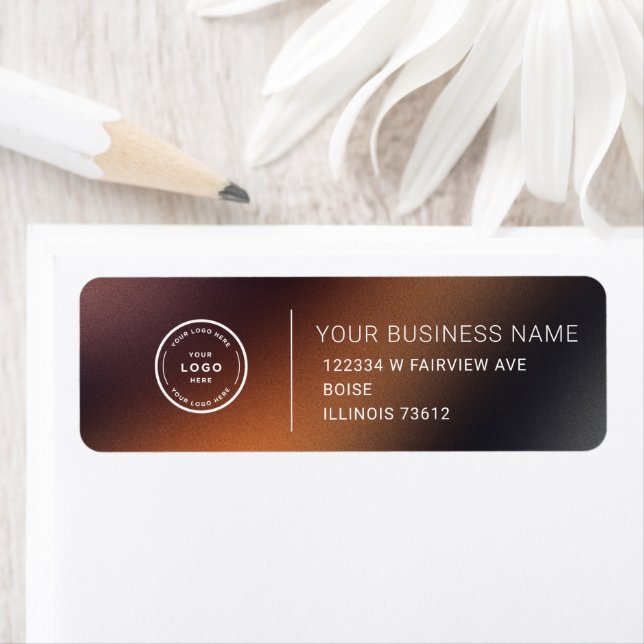 Étiquette Elegant Custom Business Return Address Label (En situation)