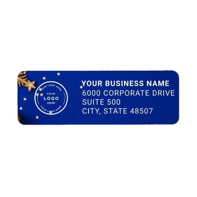 Étiquette Elegant Custom Business Return Address Label (Devant)