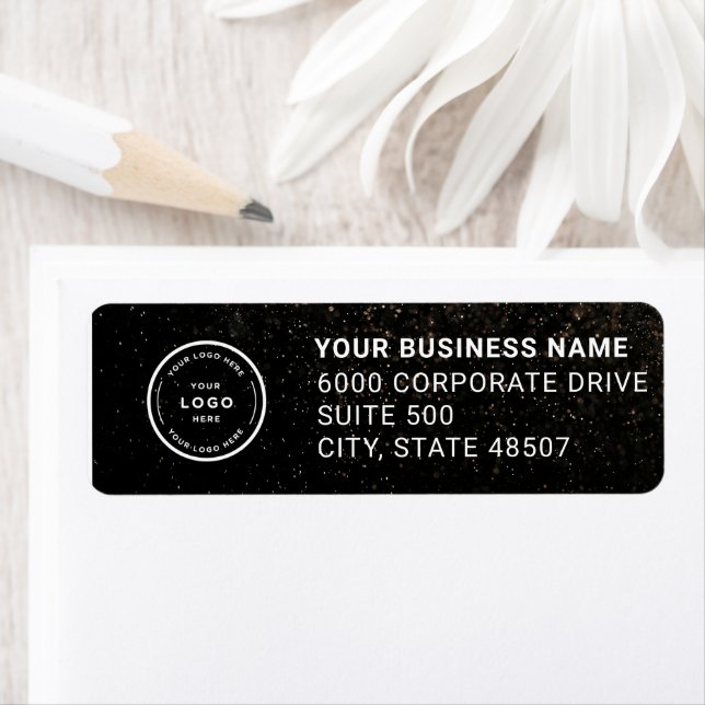 Étiquette Elegant Custom Business Return Address Label (En situation)