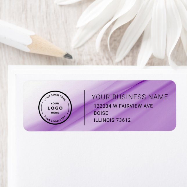 Étiquette Elegant Custom Business Return Address Label (En situation)