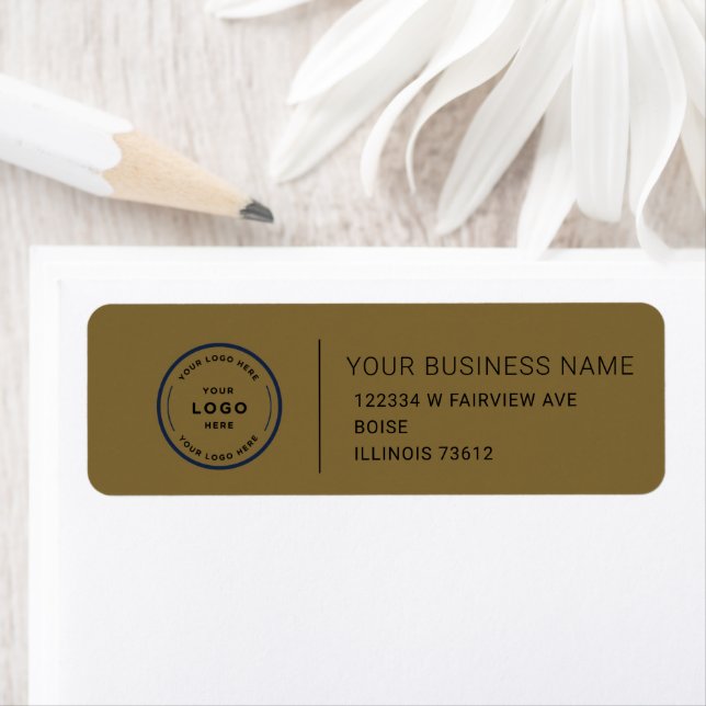 Étiquette Elegant Custom Business Return Address Label (En situation)