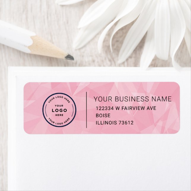 Étiquette Elegant Custom Business Return Address Label (En situation)