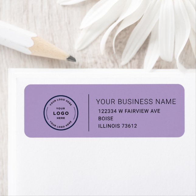 Étiquette Elegant Custom Business Return Address Label (En situation)