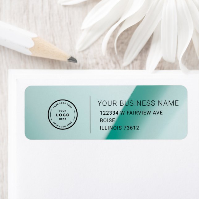 Étiquette Elegant Custom Business Return Address Label (En situation)
